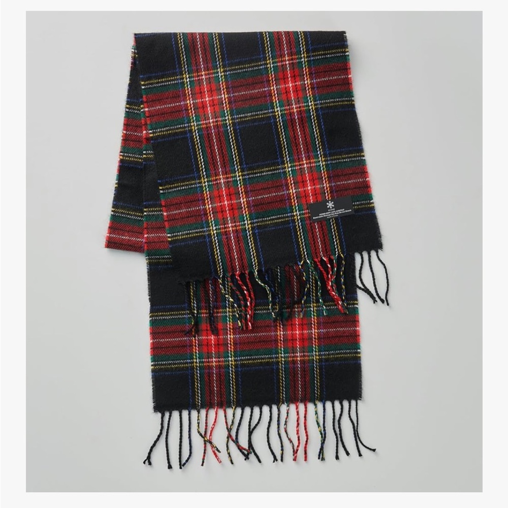 👉 Softer than Cashmere Wool Touch Tassel Ends Plaid Check Solid Scarf - Picture 2 of 3